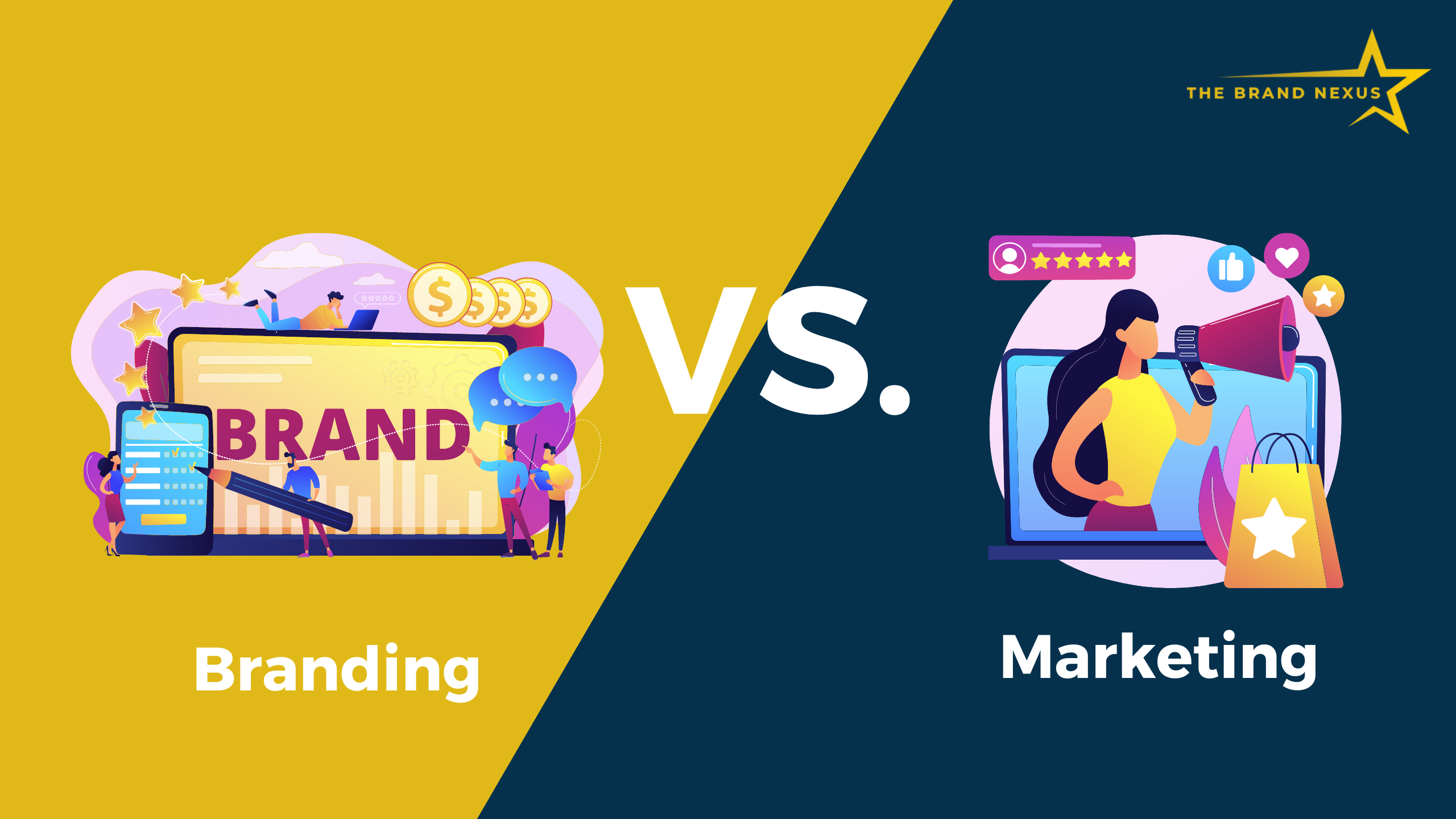 Marketing vs branding difference